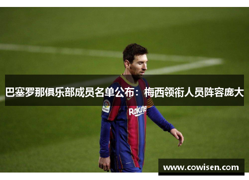 巴塞罗那俱乐部成员名单公布：梅西领衔人员阵容庞大